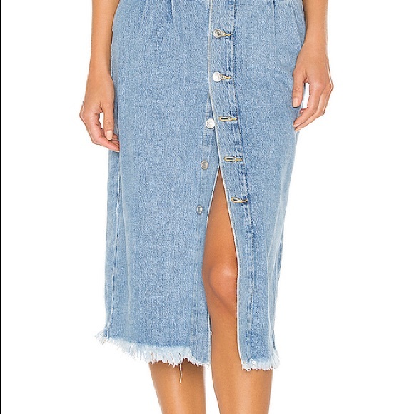Free People Denim Midi Skirt - Picture 3 of 10